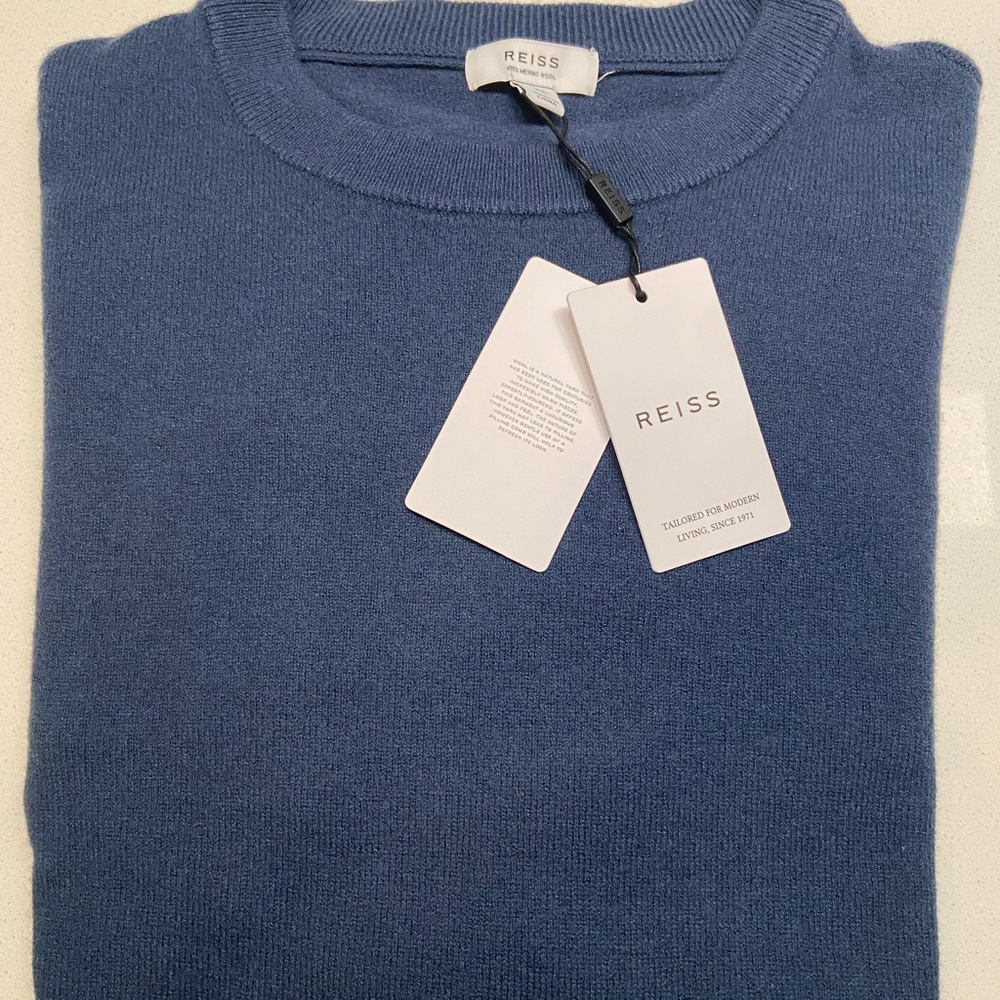 Reiss Merino Wool Crewneck Sweater